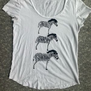 Loft Outlet Zebra Graphic T-Shirt